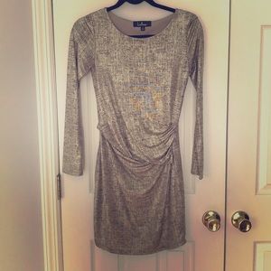 Lulu*s Gold long sleeved dress